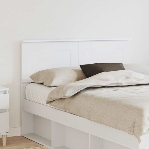 vidaXL T&ecirc;te de lit Blanc 120 cm Bois d'ing&eacute;nierie