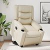 vidaXL Fauteuil inclinable &eacute;lectrique cr&egrave;me similicuir