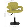 vidaXL Chaise pivotante &agrave; manger Vert Tissu