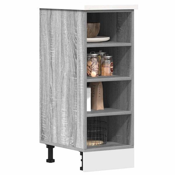 vidaXL Meuble bas "Riga" Gris Sonoma 30 x 44,5 x 81,5 cm Bois d'ingénierie