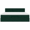 VidaXL Cadre de lit ottoman avec matelas vert fonc&eacute; 160x200 cm velours