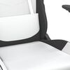 vidaXL Chaise de jeu de massage Blanc et noir Similicuir