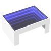 vidaXL Table basse avec LED infini blanc 70x50x30 cm