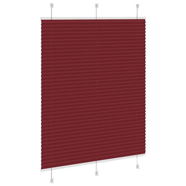vidaXL Store plissé rouge bordeaux 105x100 cm largeur du tissu 104,4cm