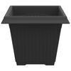 vidaXL Pot de Fleurs Carr&eacute; 24 pcs Noir 38 x 38 x 30 cm Plastique