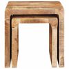 vidaXL Tables gigognes 2 pcs Marron Bois de mangue massif