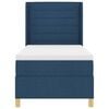 vidaXL Lit &agrave; ressorts avec matelas Bleu 100 x 200 cm tissu