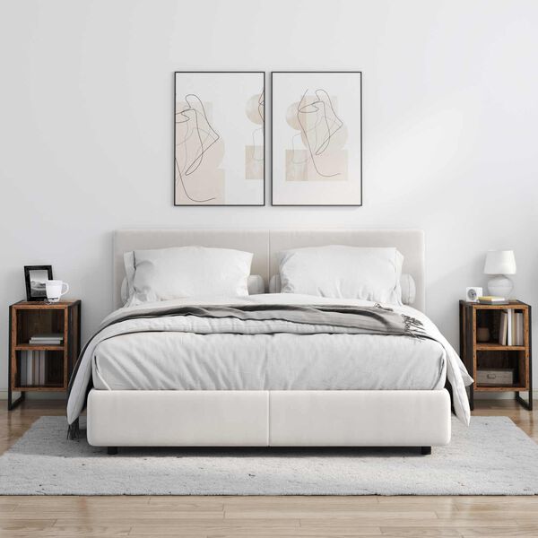 vidaXL Table de chevet Bois Ancien 39.5 x 30 x 50 cm Bois d'ing&eacute;nierie