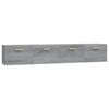 vidaXL Armoires murales 2 pcs Sonoma gris 100x36,5x35 cm