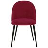 vidaXL Chaises &agrave; manger lot de 2 rouge bordeaux tissu