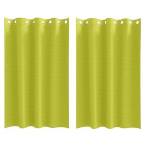 vidaXL Rideaux occultants avec anneaux 2 pcs Vert 175 x 140 cm