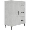 vidaXL Buffet gris b&eacute;ton 69,5x34x90 cm bois d'ing&eacute;nierie