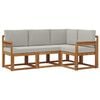 vidaXL Ensemble de canap&eacute;s d'ext&eacute;rieur 4 pc Gris Naturel et Clair