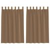 vidaXL Voilages &agrave; &oelig;illets 2 pcs marron clair 140 x 175 cm