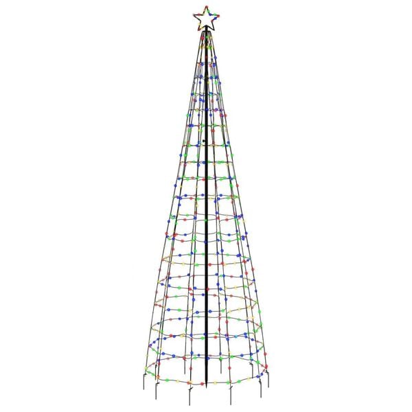 vidaXL Sapin de No&euml;l &agrave; LED avec pointes 570 LED color&eacute;es 300 cm