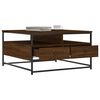 vidaXL Table basse ch&ecirc;ne marron 80x80x45 cm bois d'ing&eacute;nierie