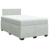 vidaXL Sommier &agrave; lattes de lit et matelas gris clair 120x190cm velours