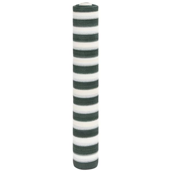 vidaXL Filet brise-vue vert et blanc 1x10 m PEHD 195 g/m&sup2;