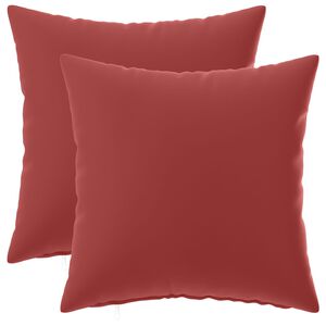 vidaXL Housse de coussin 2 pcs HEERLEN Bordeaux 30 x 30 cm Polyester