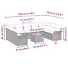 vidaXL Ensemble de canap&eacute; de jardin 10 pcs Beige polyrotin