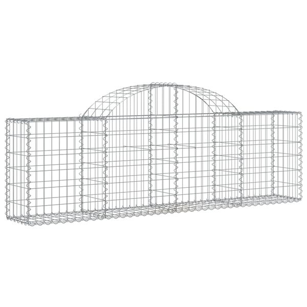 vidaXL Paniers à gabions arqués 40 pcs 200x30x60/80 cm Fer galvanisé