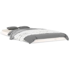 vidaXL Cadre de lit sans matelas blanc 100x200 cm bois de pin massif