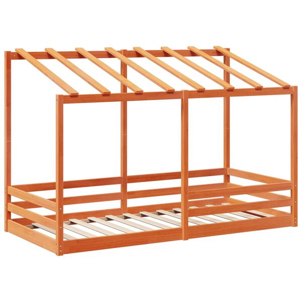 vidaXL Lit pour enfants sans matelas cire marron 100x200 cm pin massif