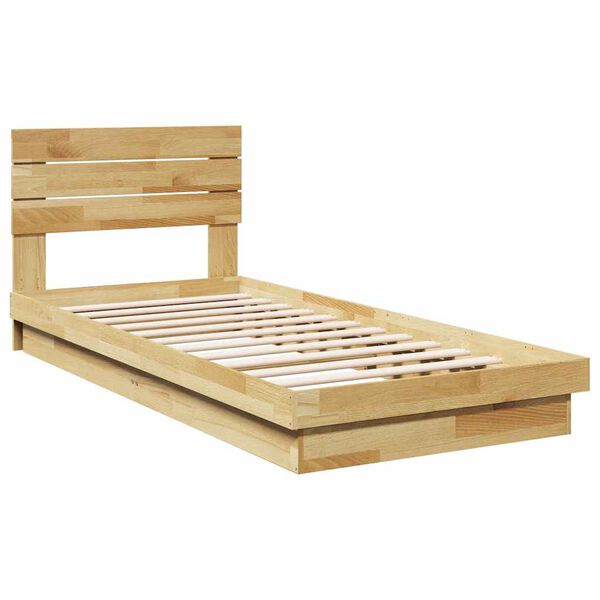 vidaXL Cadre de lit avec t&ecirc;te de lit sans matelas 90x200 cm
