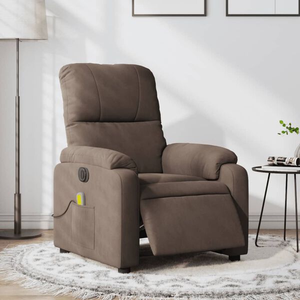 vidaXL Fauteuil inclinable de massage électrique marron