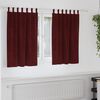 vidaXL Rideaux occultants 2 pcs Bordeaux 140 x 140 cm Velours