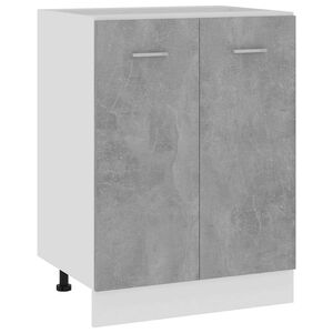 vidaXL Meuble bas "Lyon" Gris b&eacute;ton 60 x 46 x 81,5 cm Bois d'ing&eacute;nierie