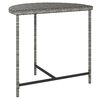 vidaXL Table de jardin Gris 80x50x75 cm Résine tressée