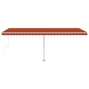 vidaXL Auvent &eacute;lectrique 6 x 3 m Rayures horizontales orange et marron