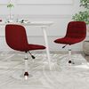 vidaXL Chaises pivotantes &agrave; manger lot de 2 rouge bordeaux tissu