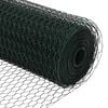 vidaXL Cl&ocirc;ture hexagonale Vert 1 x 10 m PVC