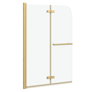 vidaXL Enceinte de Douche Dor&eacute; 95 x 140 cm Verre ESG et aluminium