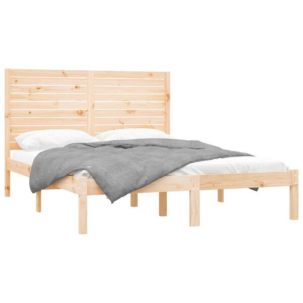 vidaXL Cadre de lit sans matelas 120x200 cm bois massif
