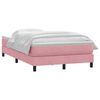 vidaXL Sommier à lattes de lit avec matelas rose 120x210 cm velours