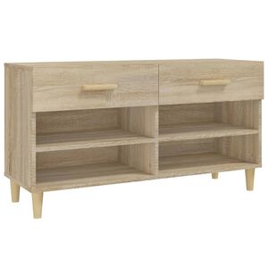vidaXL Armoire &agrave; chaussures Ch&ecirc;ne sonoma 102x35x55cm Bois d'ing&eacute;nierie