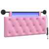 vidaXL T&ecirc;te de lit suspendue Avec lumi&egrave;re LED Rose Tissu