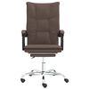 vidaXL Fauteuil inclinable de bureau Marron Similicuir