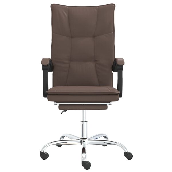 vidaXL Fauteuil inclinable de bureau Marron Similicuir