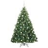 vidaXL Sapin de No&euml;l artificiel avec 300 LED Vert 180 cm PE et PVC