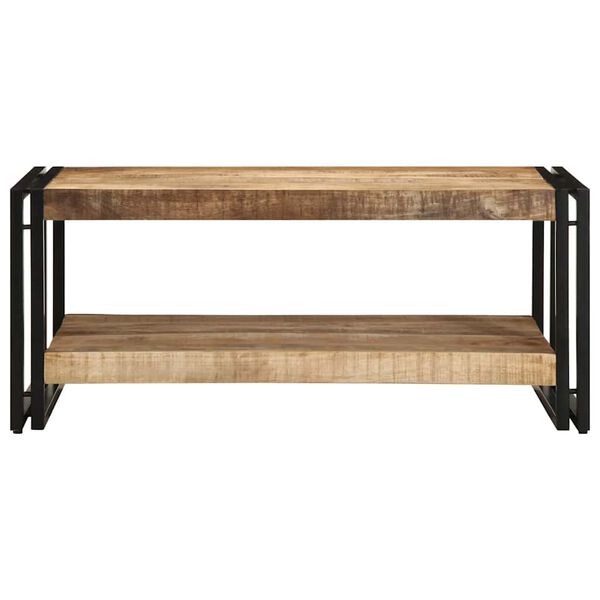 vidaXL Table basse 90x50x38 cm bois de manguier massif brut
