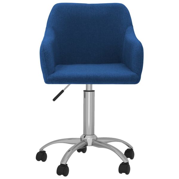 vidaXL Chaise pivotante &agrave; manger Bleu Tissu