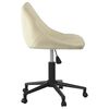 vidaXL Chaise pivotante de salle &agrave; manger Cr&egrave;me Velours