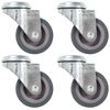 vidaXL 4 pcs Roulettes pivotantes &agrave; trou de boulon 50 mm