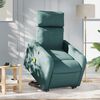 vidaXL Fauteuil inclinable de massage Vert fonc&eacute; Tissu