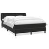 vidaXL Sommier &agrave; lattes de lit avec matelas noir 140x210 cm velours