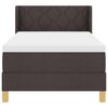 vidaXL Lit &agrave; ressorts avec matelas Marron fonc&eacute; 190 x 90 cm Polyester